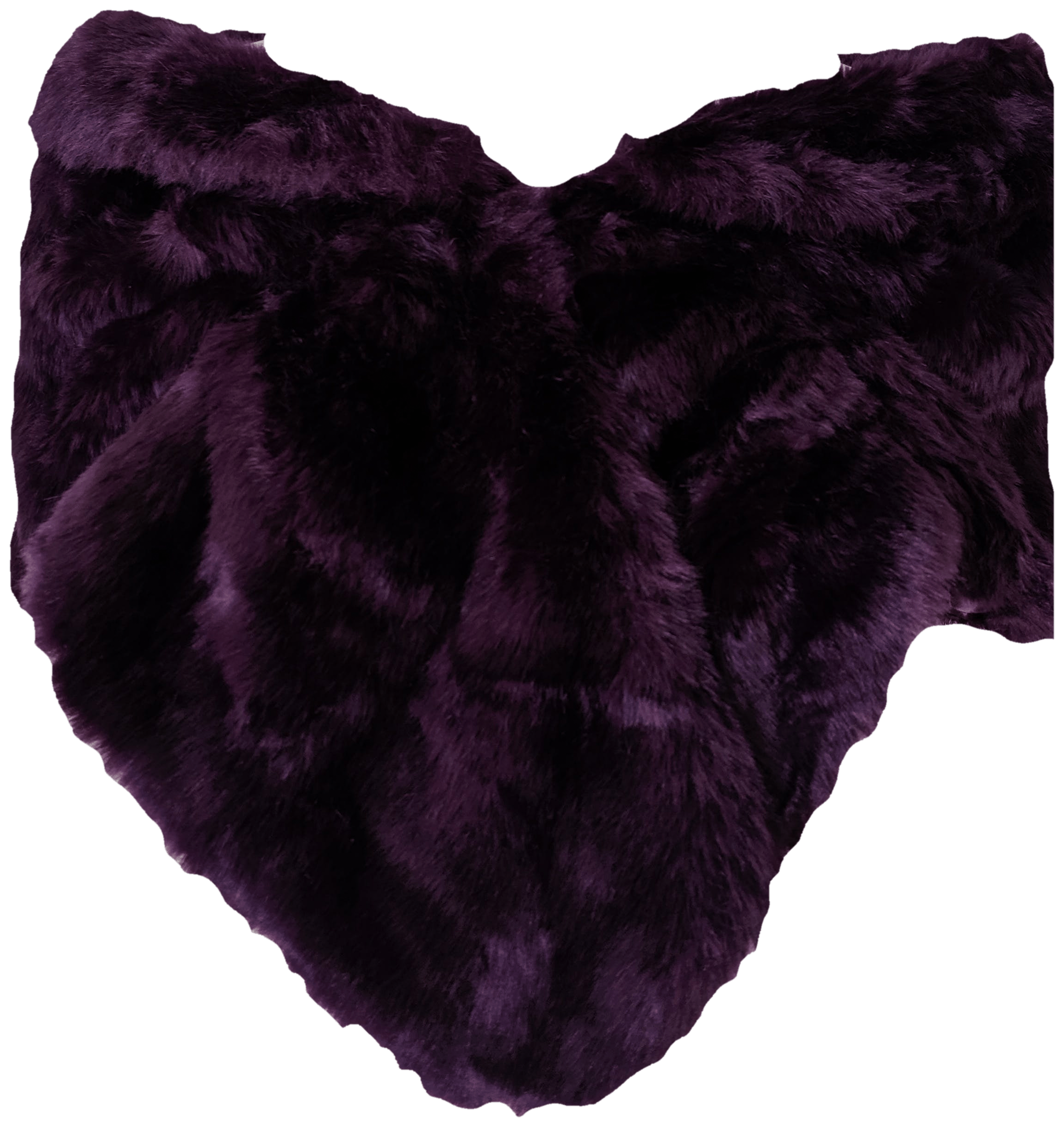 purple fur shawl