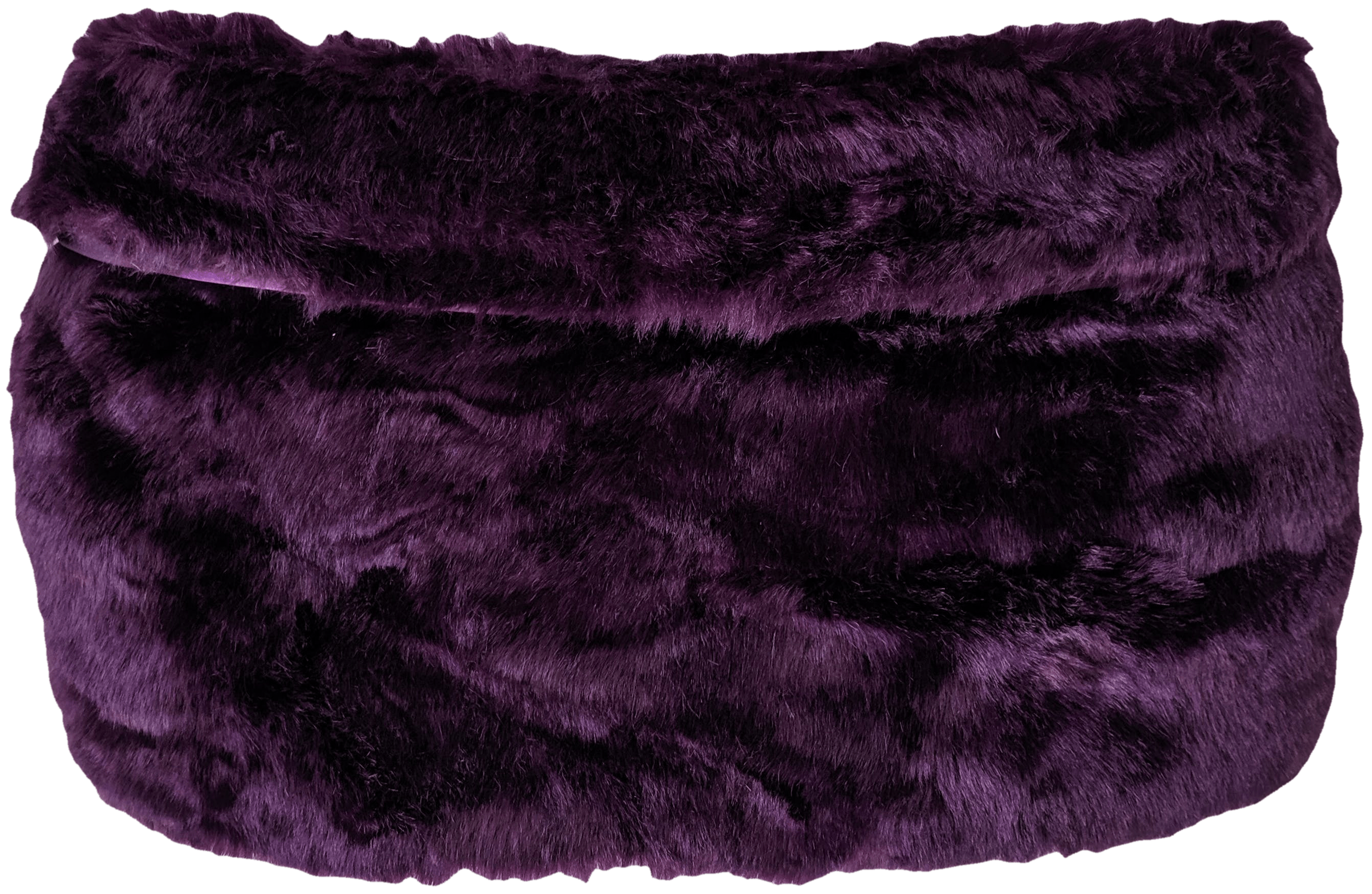 purple faux fur shawl