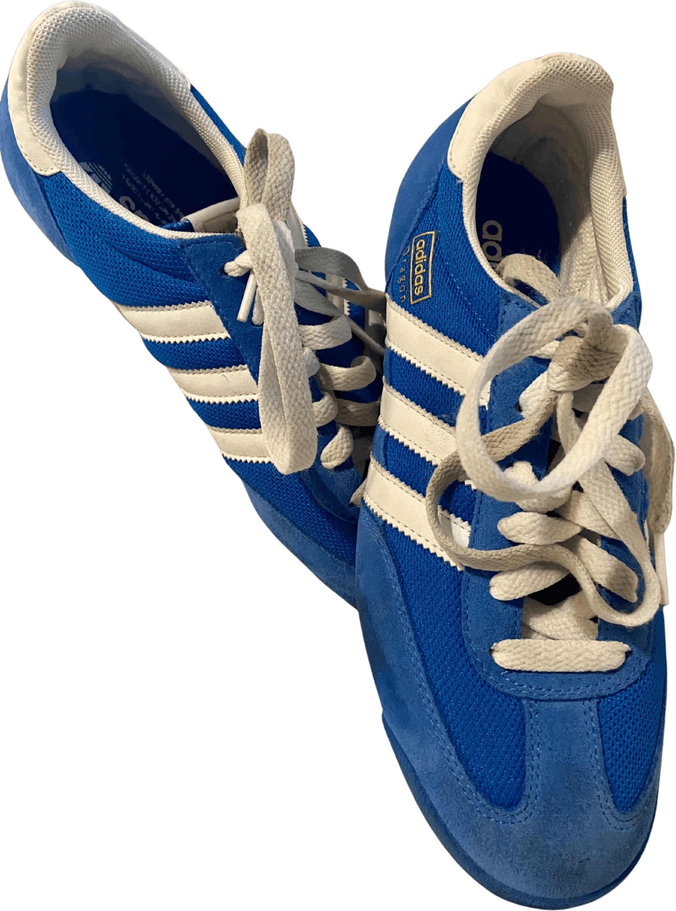 segmento rango Funeral Vintage 70's Blue Suede "Dragon" Sneakers by Adidas | Shop THRILLING