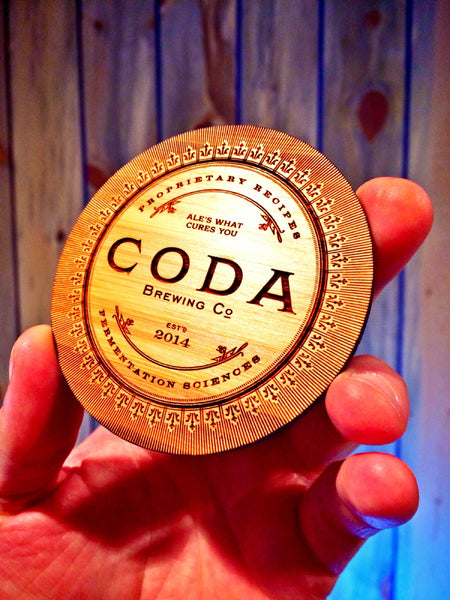 CODA Brewing Company I Love Awesomeness Laser Engraved Coaster Club