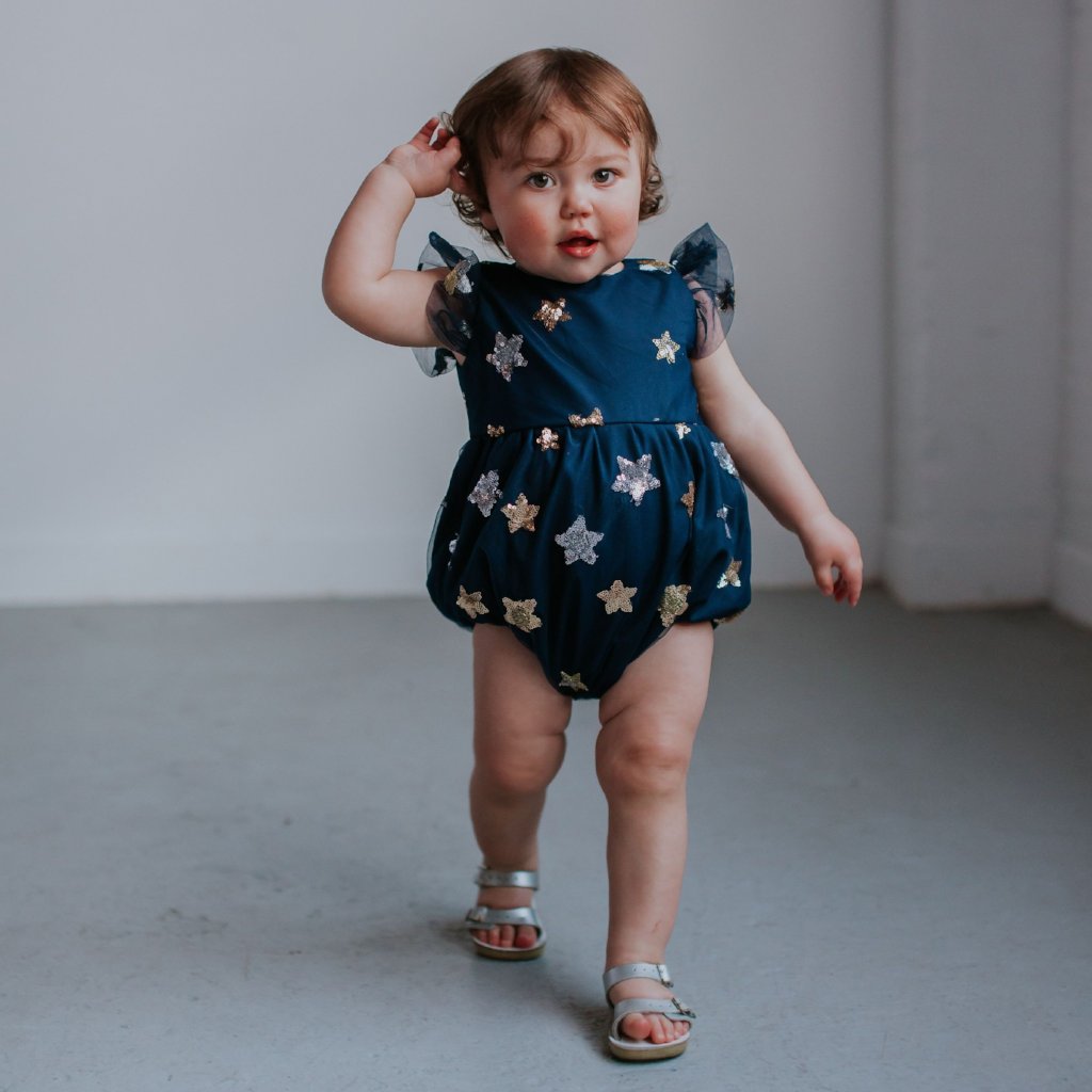 sequin baby romper