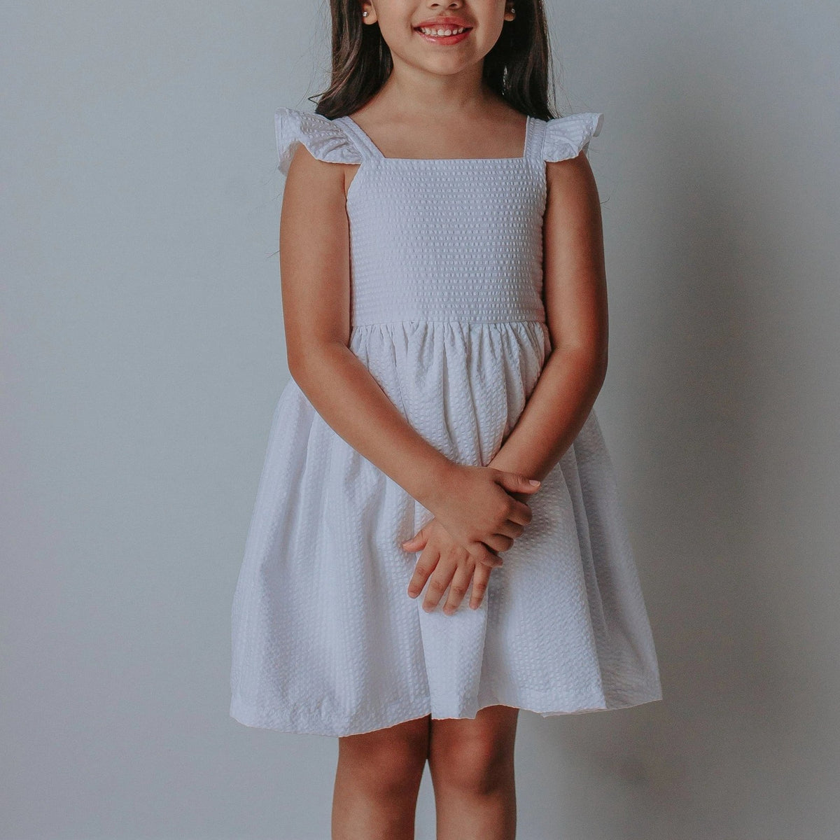 childrens white cotton dresses