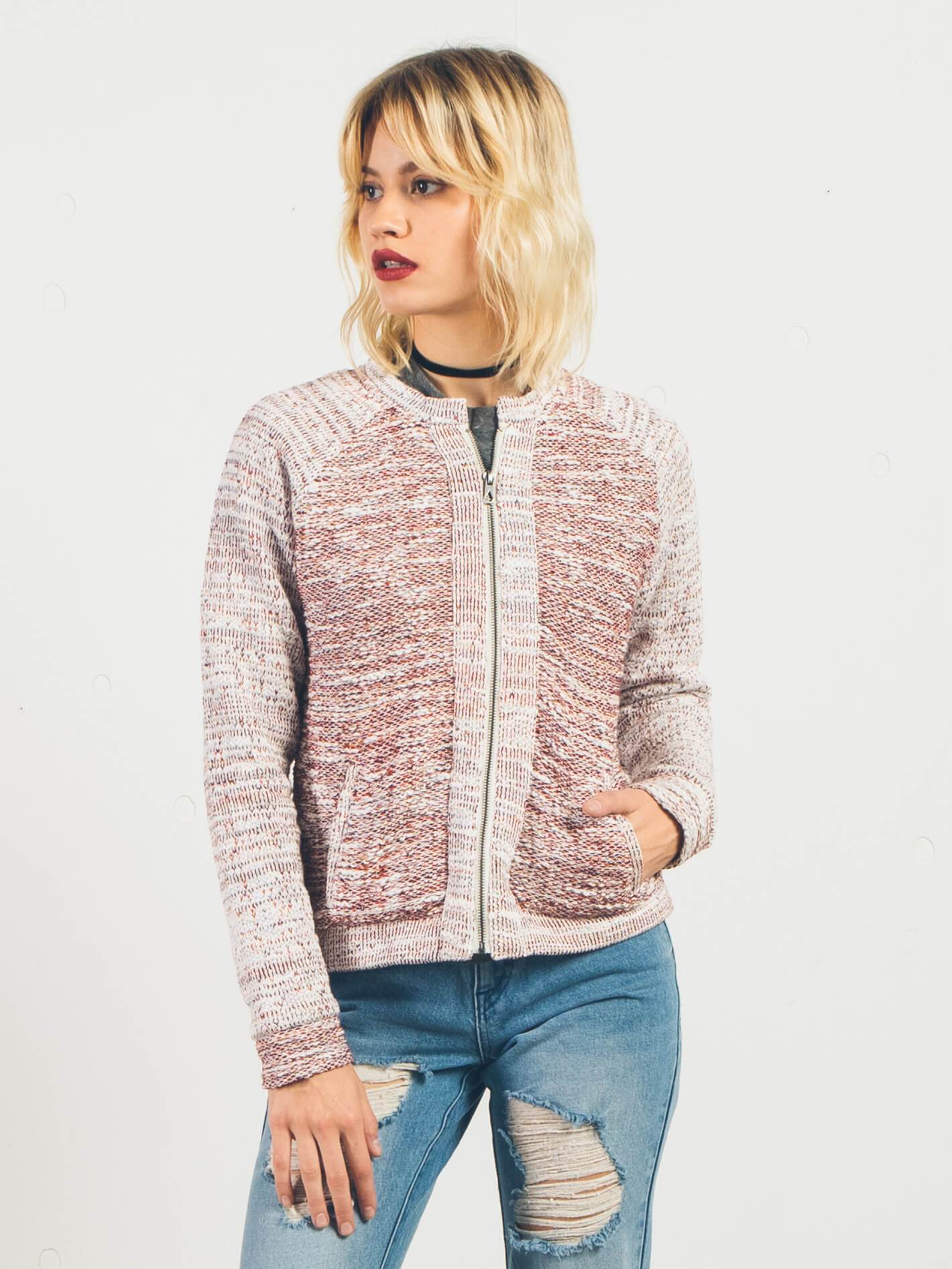 Cardigan zippé Breakin It In - Star White