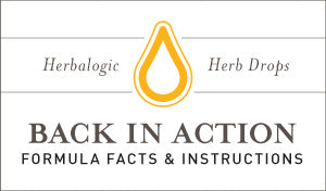 Herbal Supplement Fact Sheet: Herbalogic Back in Action Herb Drops | Natural Remedy for Muscle Soreness, Inflammation, and Joint Pain