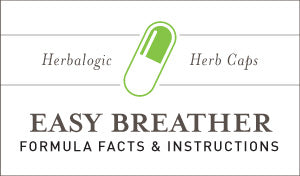 Herbal Supplement Fact Sheet: Herbalogic Easy Breather Herb Capsules | Natural Nose and Sinus Remedy Supports the Immune System Against Cedar Allergies, Pollen Allergies, Mold, Dust and More