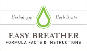 Herbal Supplement Fact Sheet: Herbalogic Easy Breather Herb Drops | Natural Immune Support for Pollen Allergies and Cedar Fever