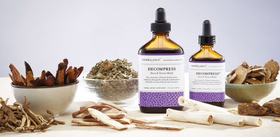 Decompress contains herbal stress relievers used traditionally to promote a normal stress response. Available in 2-ounce and 4-ounce liquid herb extracts and 30-count capsules. Made in the U.S.A.