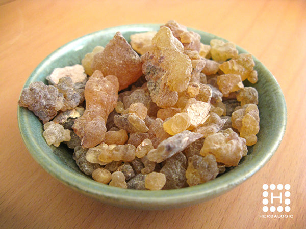 Herbs for Pain: Frankincense and Myrrh are two herbs used in Herbalogic's muscle pain and soreness formula, Back in Action