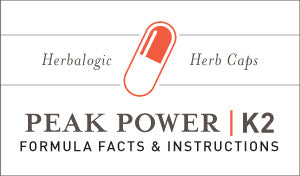 Herbal Supplement Fact Sheet: Peak Power K2 Herb Capsules | Natural Herbs for Energy and Focus - Supports Mental Alertness and Fights Fatigue