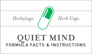 Herbal Supplement Fact Sheet: Herbalogic Quiet Mind Herb Capsules | Natural Remedy Contains Herbs for Anxiety, Racing Thoughts, Nervousness, Panic Attacks, and Restless Worry