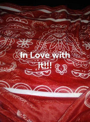 Red Bandana Blanket Customer Image