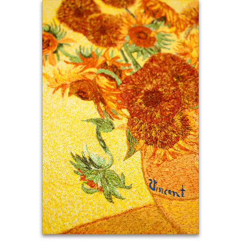 Vase of Fifteen Sunflowers-3