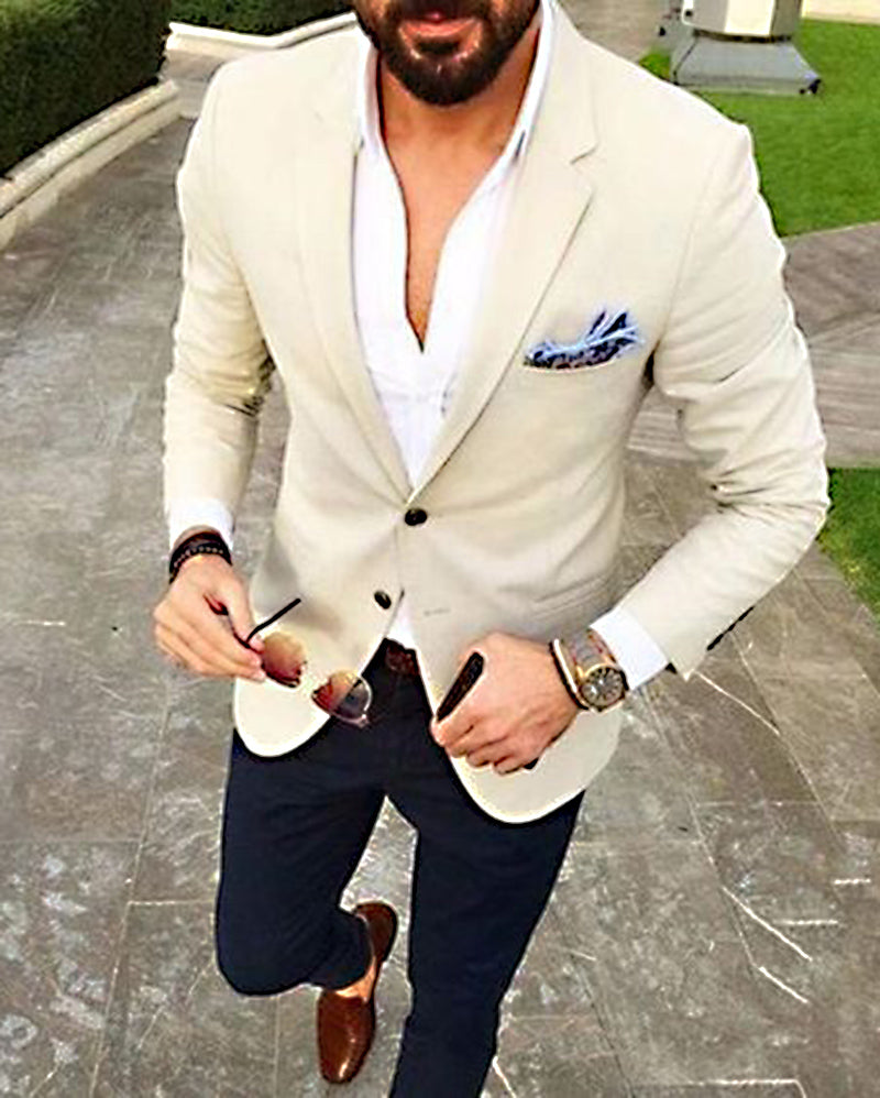 What colour pants can I wear with a beige blazer and while shirt for a  formal occasion? - Quora
