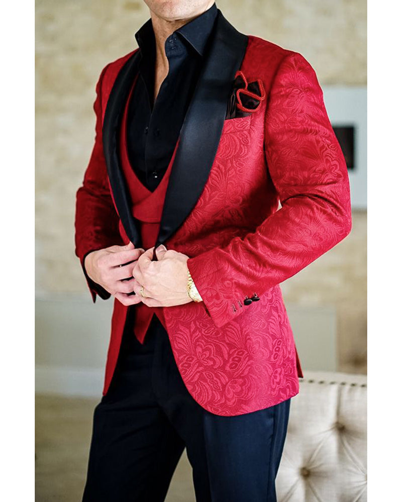 red wedding suits for groom