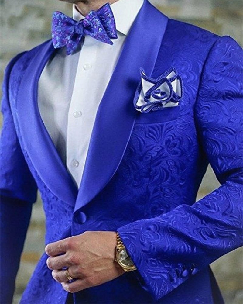 blue wedding dress men