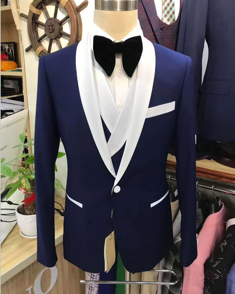 2018 New Style Men's Wedding Groom Tuxedos Groomsman Best Man Party Prom Suits 