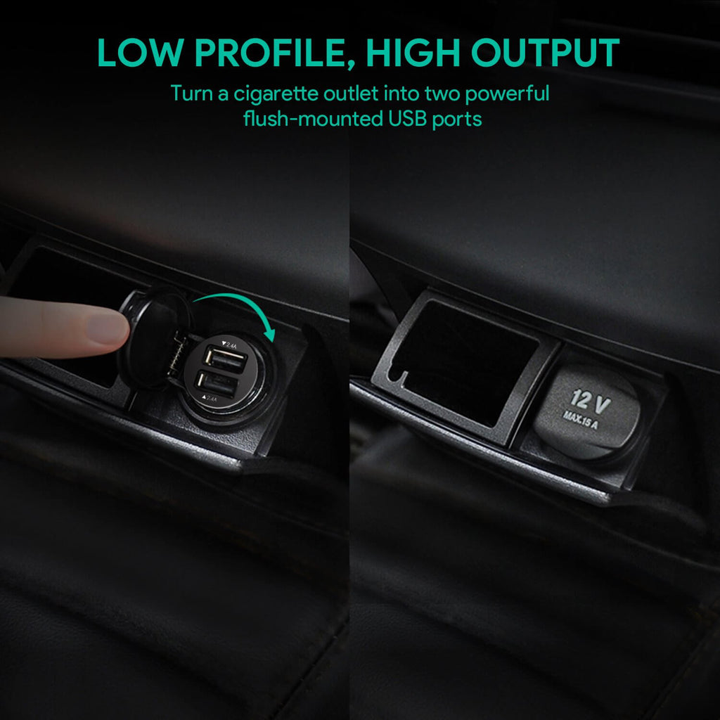 low profile usb car charger