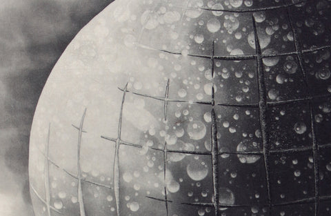 Fumiko Takeda - 武田 史子 - Wandering Stars - 彷徨う星 - intaglio - etching aquatint - hot air balloon netting