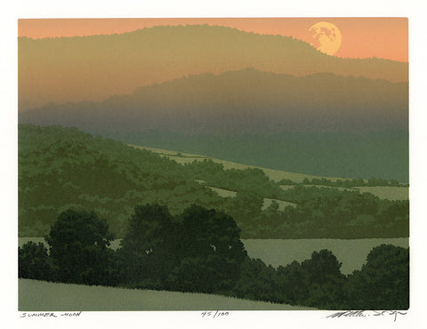 Summer Moon - William Hays - Mesh Art Gallery