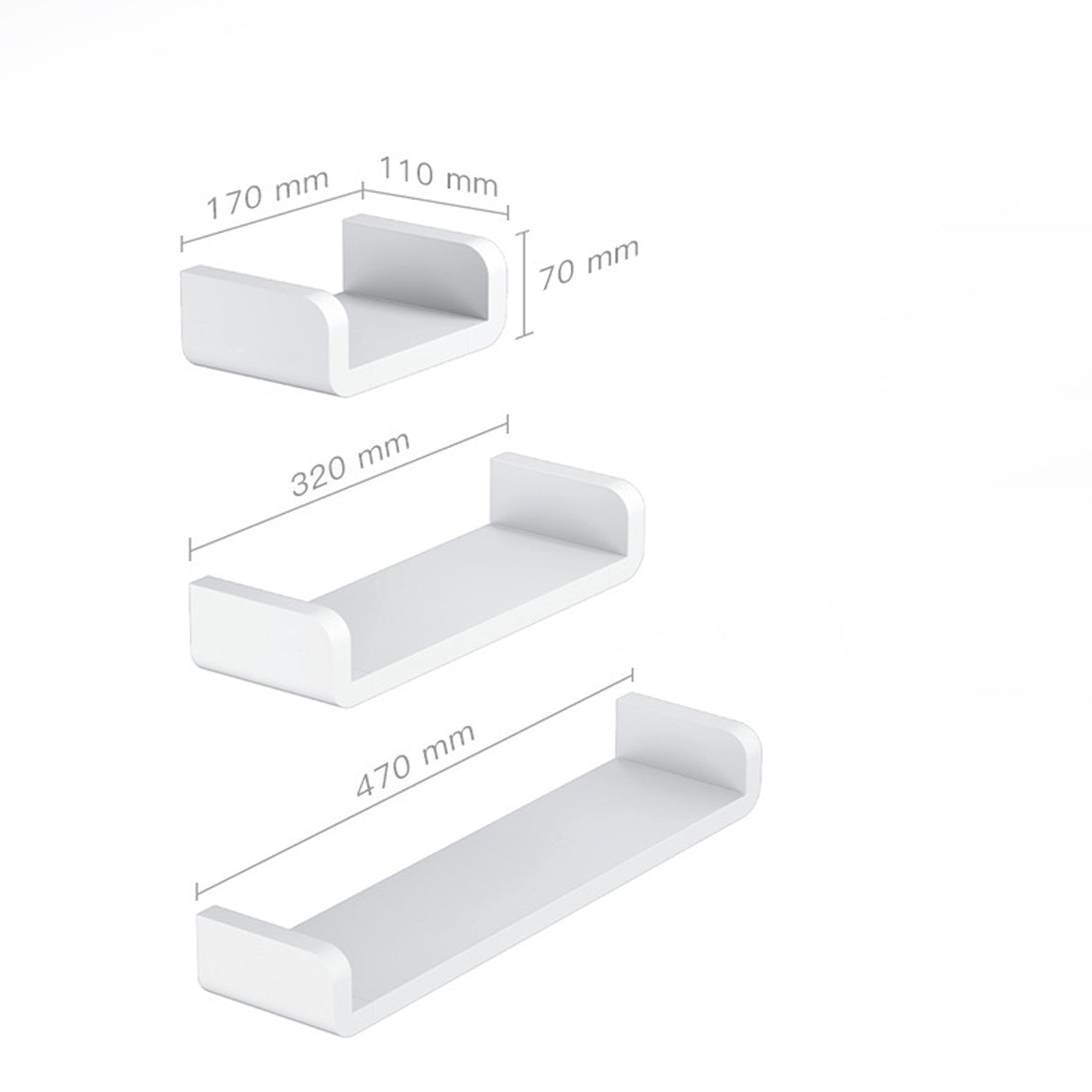 Aquatica Comfort Self Adhesive Wall-Mounted Shelf