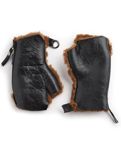 Hunter Noir Shearling Gloves