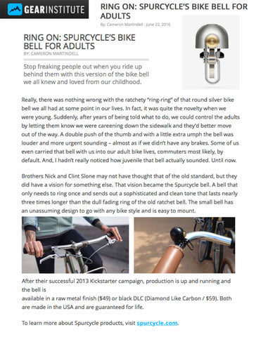 Gear Institute Spurcycle Bell Review