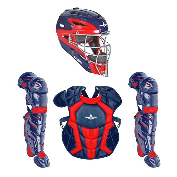 All-Star System 7 9-12 Axis Baseball Catcher/'s Leg Guards 13.5/"