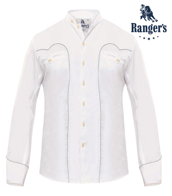 Camisa Blanca Charra Ranger's para hombre color Azul – The Little
