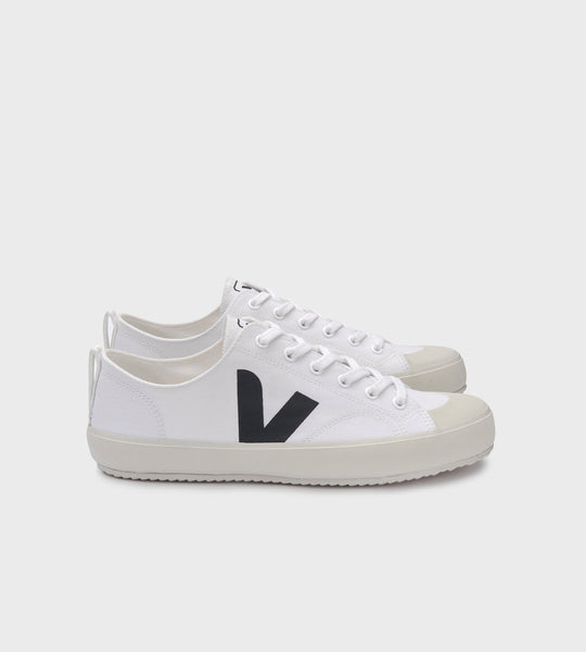 Veja Nova Canvas Sneaker in White Black 