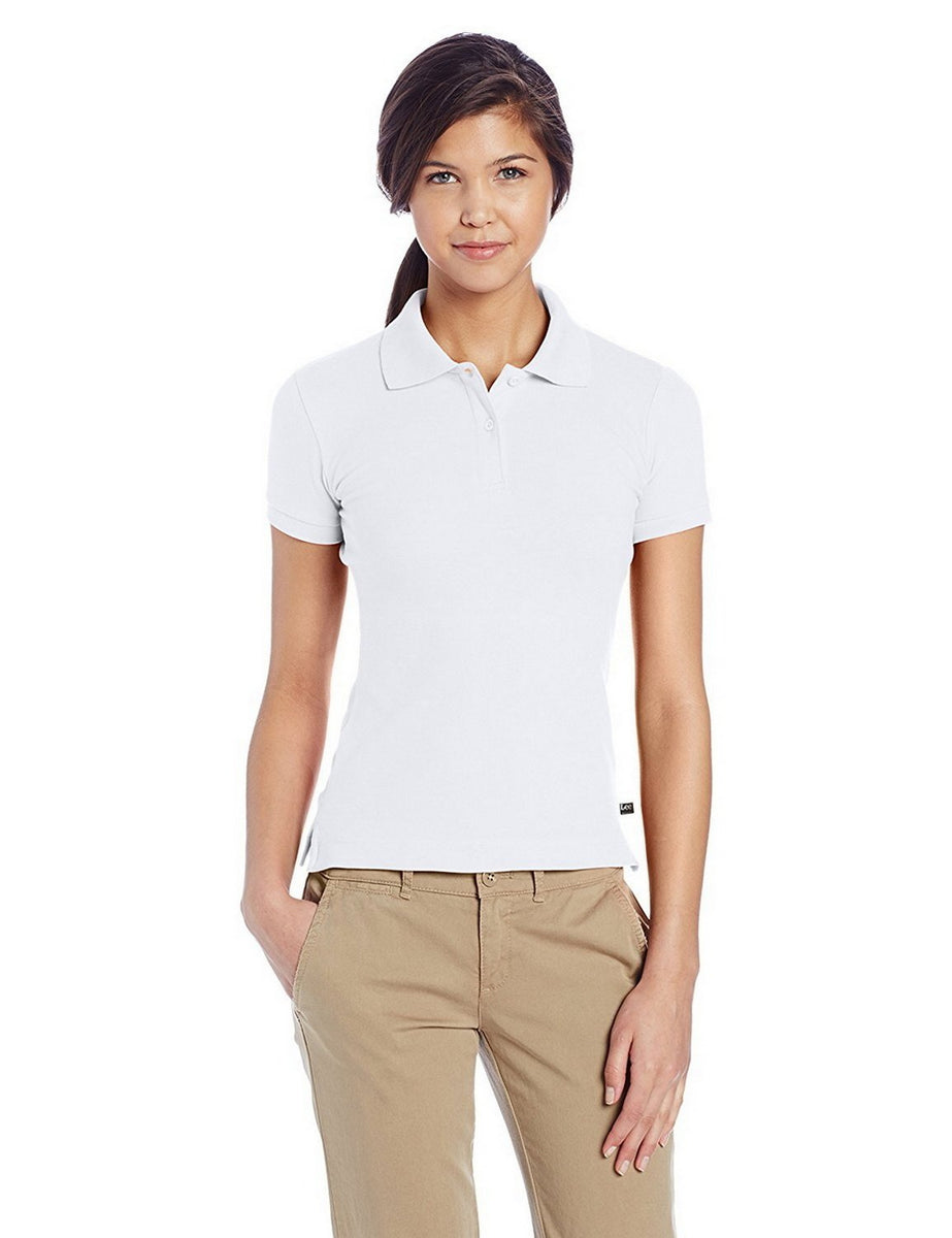 juniors white polo shirt