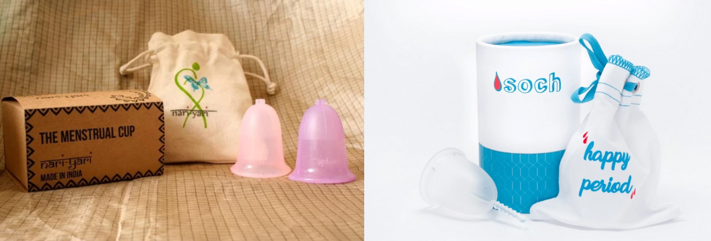 Sustainable Menstrual cups by NariYari and SochGreen