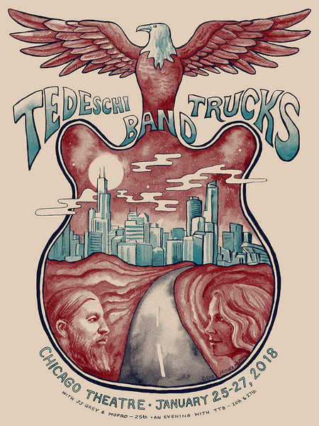 Tedeschi Trucks Band At Chicago Theatre Poster Mishka Westell 