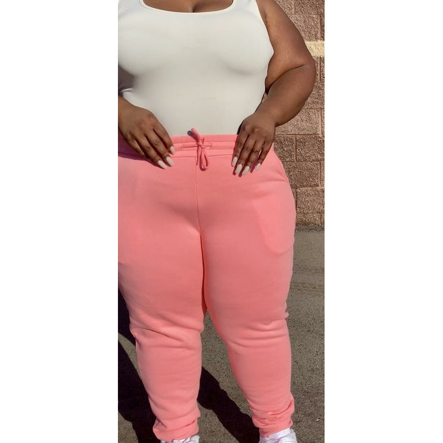 Curvy Joggers - Pink