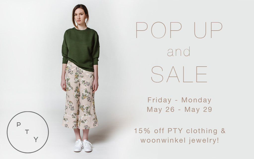 PTY Pop Up Shop and Sale
