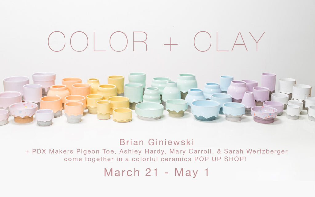 color + clay ceramics pop up shop