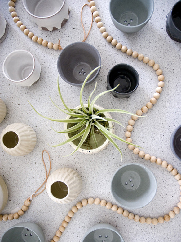 white and grey ceramics color + clay pop up shop portland