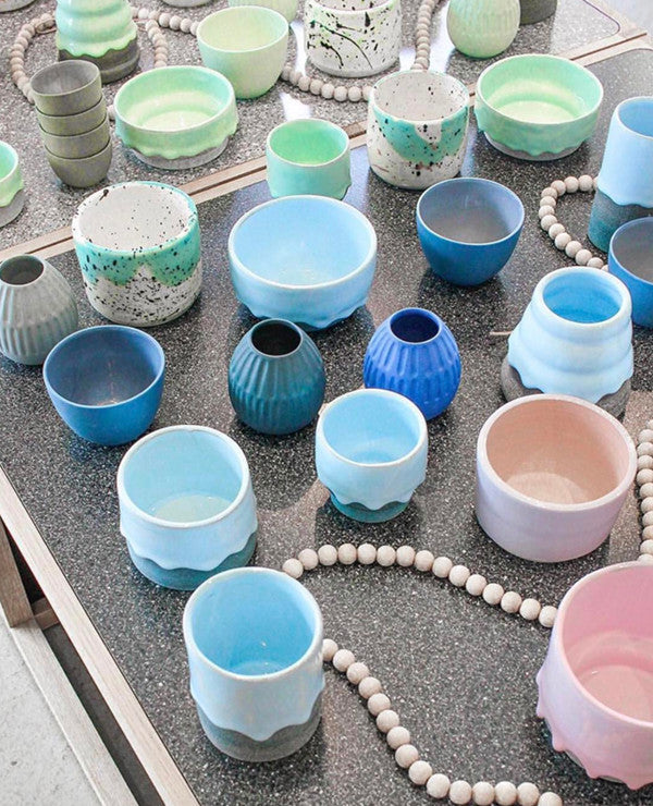 ceramics in blue