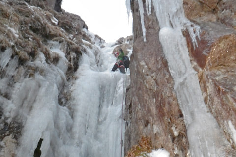 Steep Ice Climbing, Rock & Roll Gully, Mournes