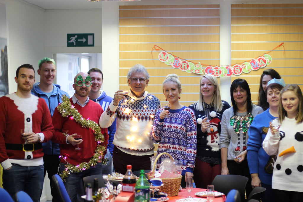 save the children, christmas jumper day party at Target Dry HQ