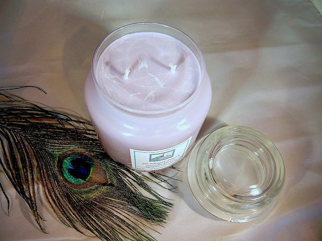 Lavender Flowers Scented Soy Candle 20oz Apothecary Jar Dome Top Lid P