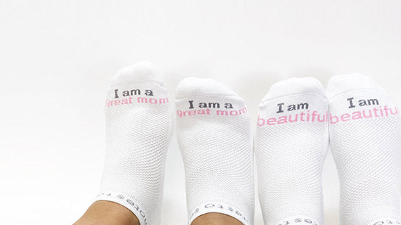 Non-slip Mother-to-be Socks Relax Breathe Letter Print Socks Pregnancy Present Gift Rehomy White Socks