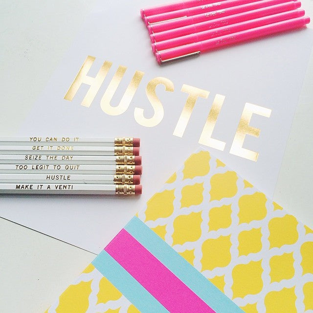 Cheerful motivational pencils