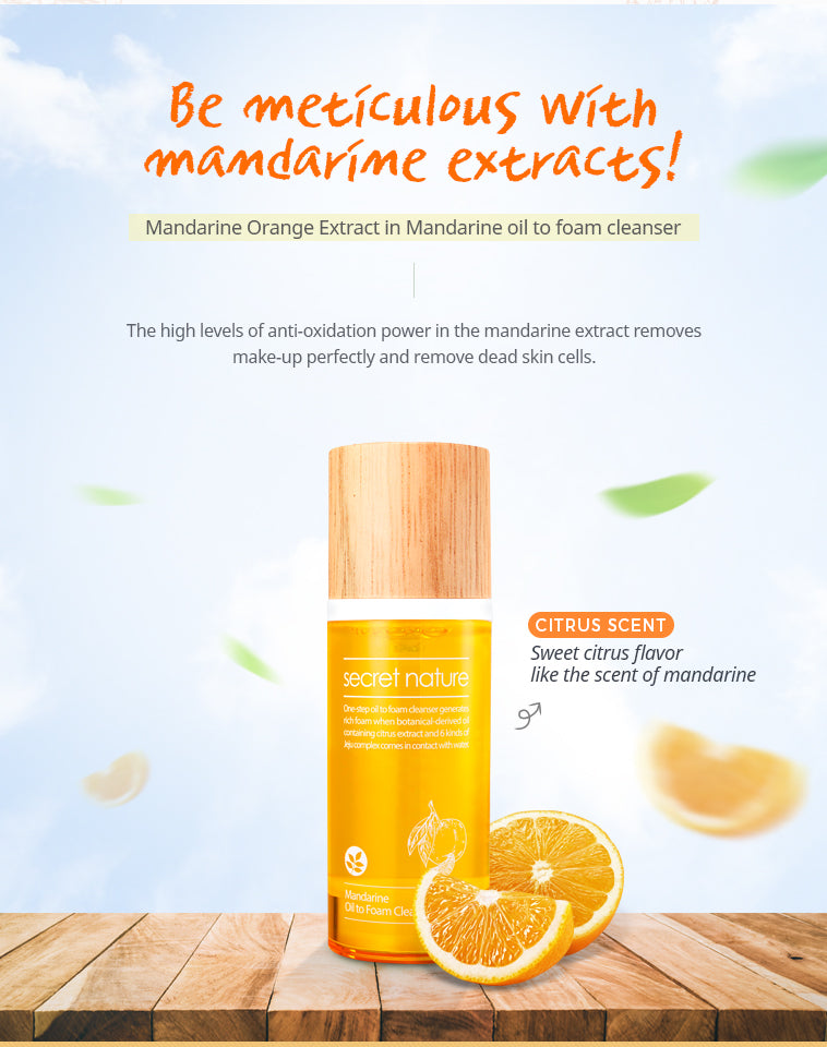 Mandarine Oil To Foam Cleanser Secret Nature