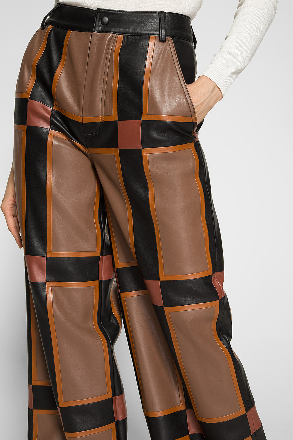 PATCHWORK APPLIQUE TROUSERS