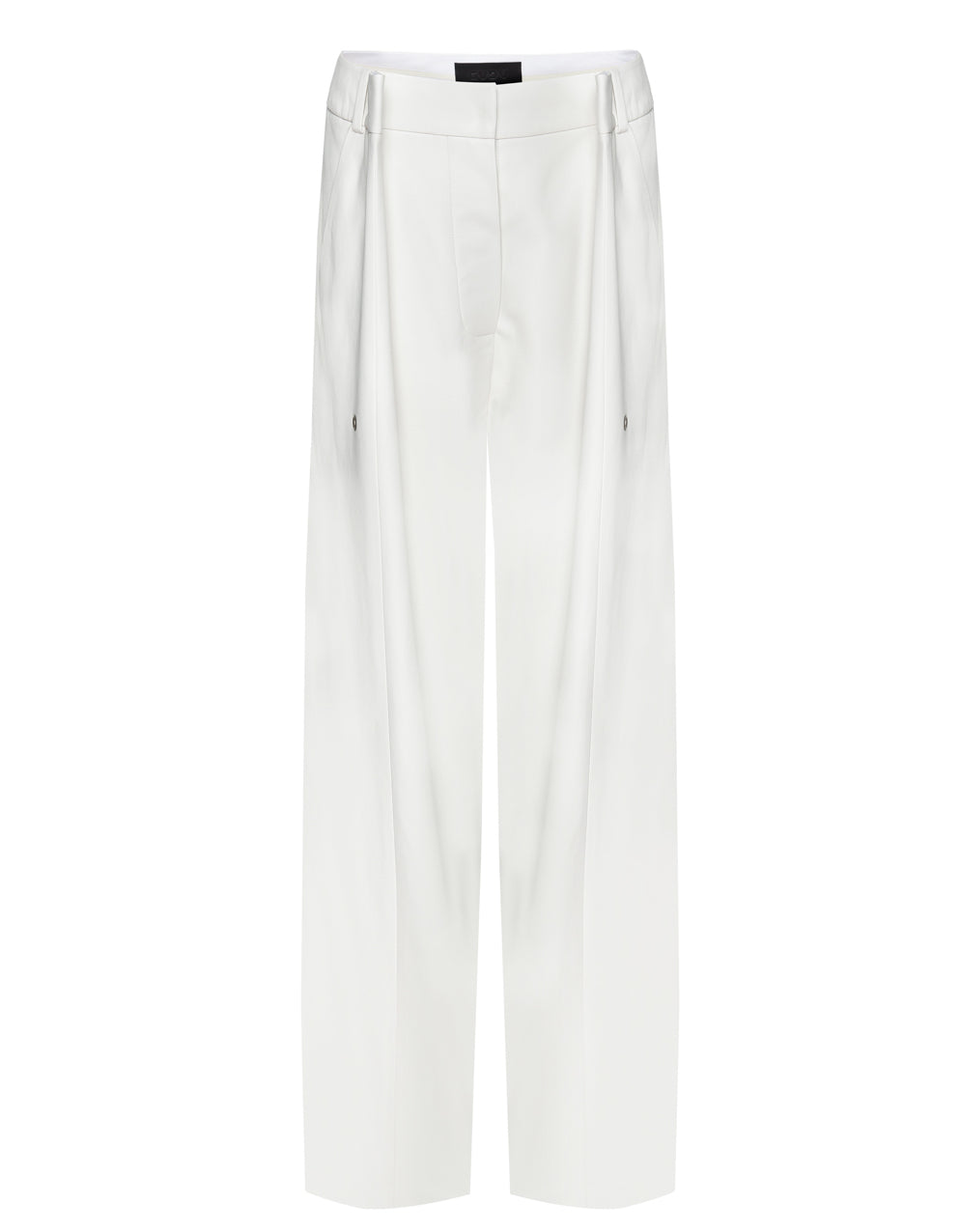 FAUX LEATHER WIDE TROUSERS