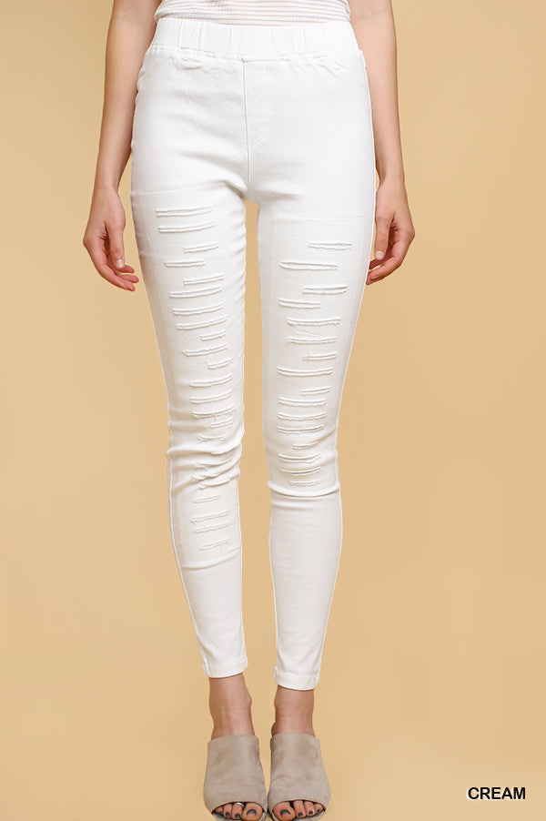 cream jeggings