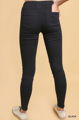 ripped black jeggings