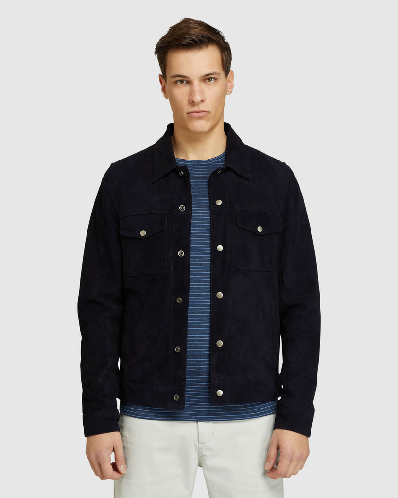 OLIVER GOAT SUEDE LEATHER JACKET – Oxford Shop