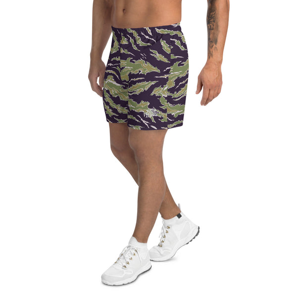 Tiger Stripe Camo Men's Athletic Long Shorts - Liberty Maniacs