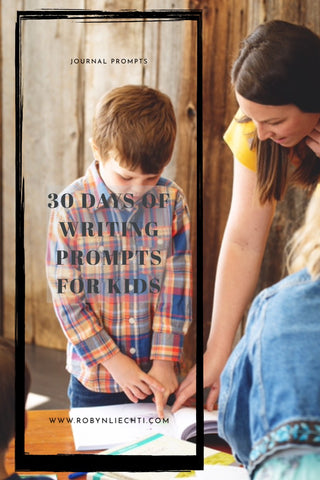 30 Days of writing Journal Prompts for kids free printable by Journals of Discovery